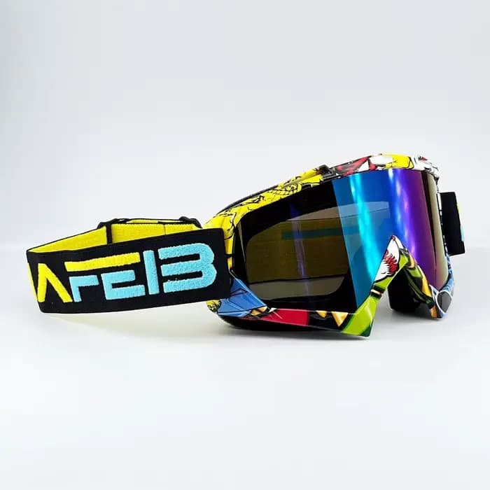 Lunettes de ski – Lunettes de moto coupe-vent pour hommes et femmes, ajustement universel pour casqu