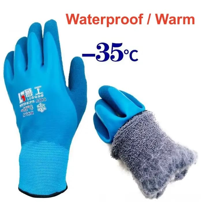 Gants imperméables pour hommes et femmes, gants de travail d'hiver pour temps froid, gants de congél