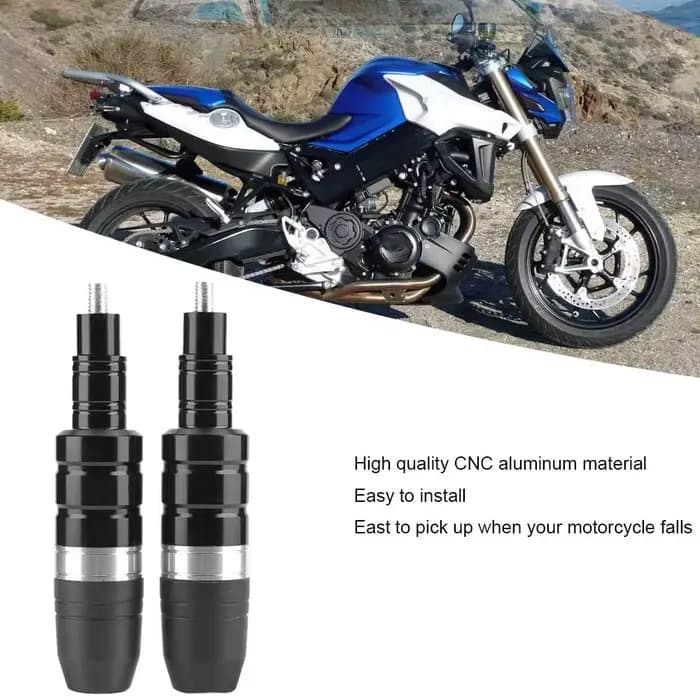 Barre de protection Anti-chute pour moto, 1 paire de 8mm, cadre coulissant en aluminium pour Scooter