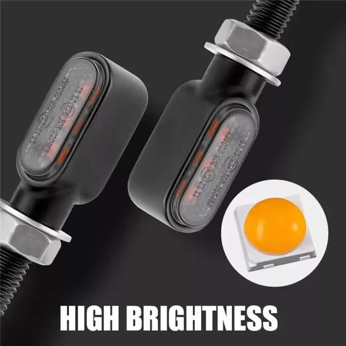 8mm Mini Led Moto clignotant lampe indicateurs clignotant Moto Led pour Honda Yamaha Kawasaki café R