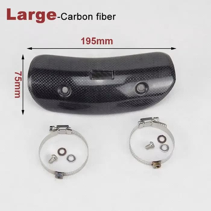 Protecteur d'échappement de moto en Fiber de carbone, bouclier thermique, couverture Anti-brûlure po