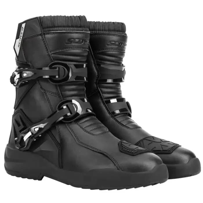 SCOYCO-Bottes d'équitation de moto pour hommes, chaussures de rallye imperméables, rinçage, protecti