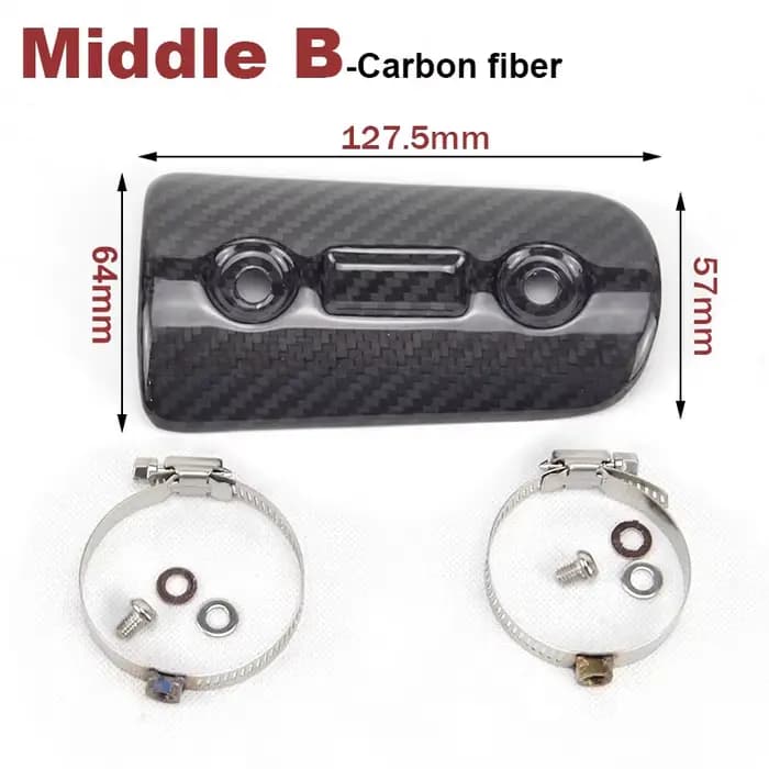 Protecteur d'échappement de moto en Fiber de carbone, bouclier thermique, couverture Anti-brûlure po