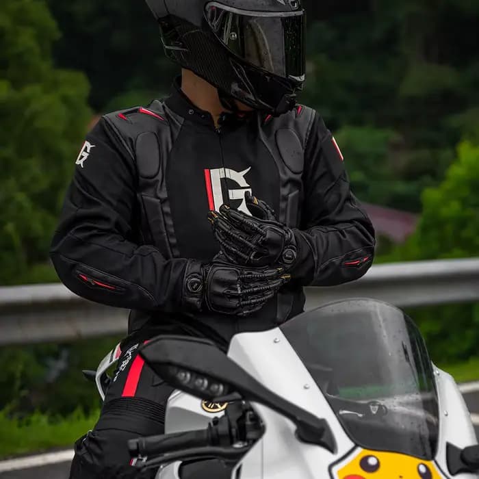 Veste de Moto en cuir Oxford