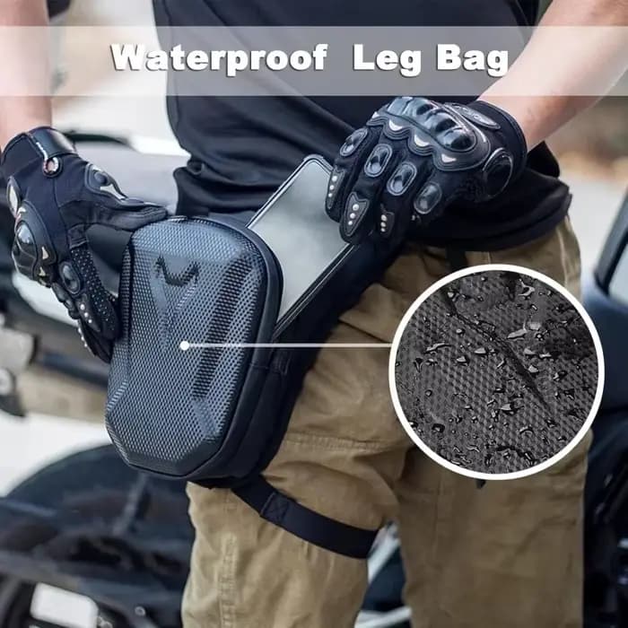 Sacoche de cuisse imperméable pour moto