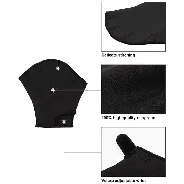 1 paire de gants aquatiques palmés, gants de natation, Fitness, aérobic aquatique et résistance à la natation, gants d'entraînement pour hommes, femmes et enfants