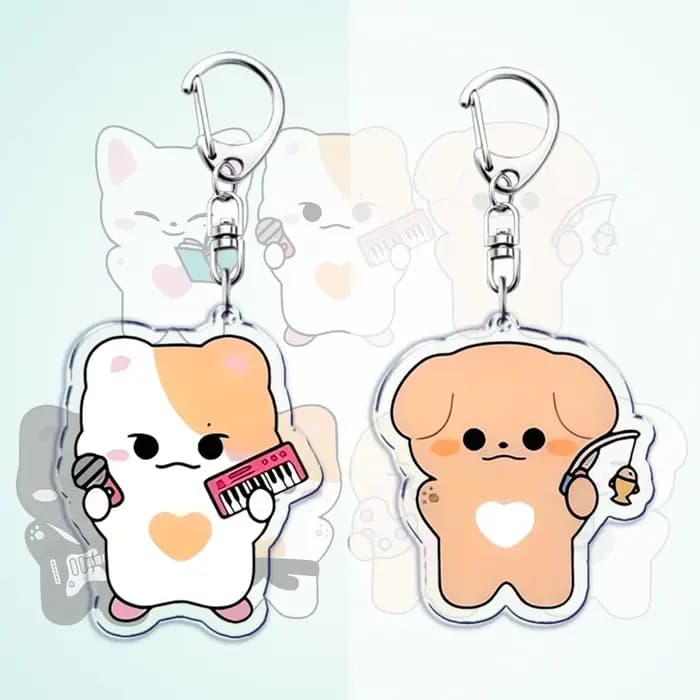 Porte-clés en acrylique inspiré de Kpop, porte-clés pour sac d'accessoires, pendentif design périphérique de célébrité, porte-clés bijoux, cadeaux GérGifts