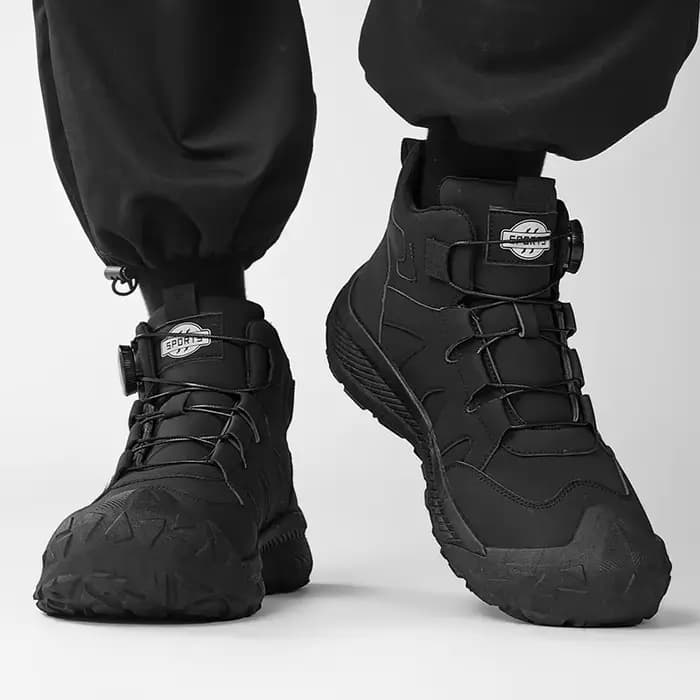 Bottes de motard jaunes de rue pour hommes
