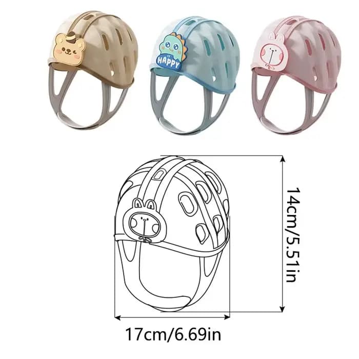 Casque de sécurité pour bébé, sans bosses, Protection à 360 degrés, protecteur de tête réglable pour bébé, Ultra-léger, absorbant les chocs