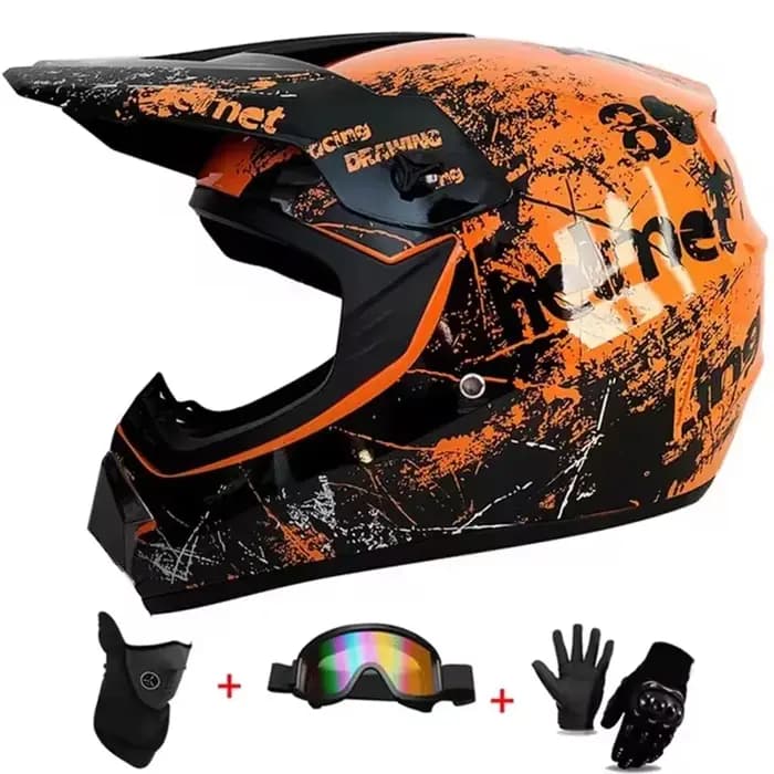 Casque de moto pour jeunes enfants hors route Capacete Dirt Bike descente ATV DH Go-kart Cross DOT approbation VTT