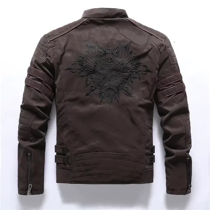 Mcikkny – veste et manteaux de motard en cuir pour hommes