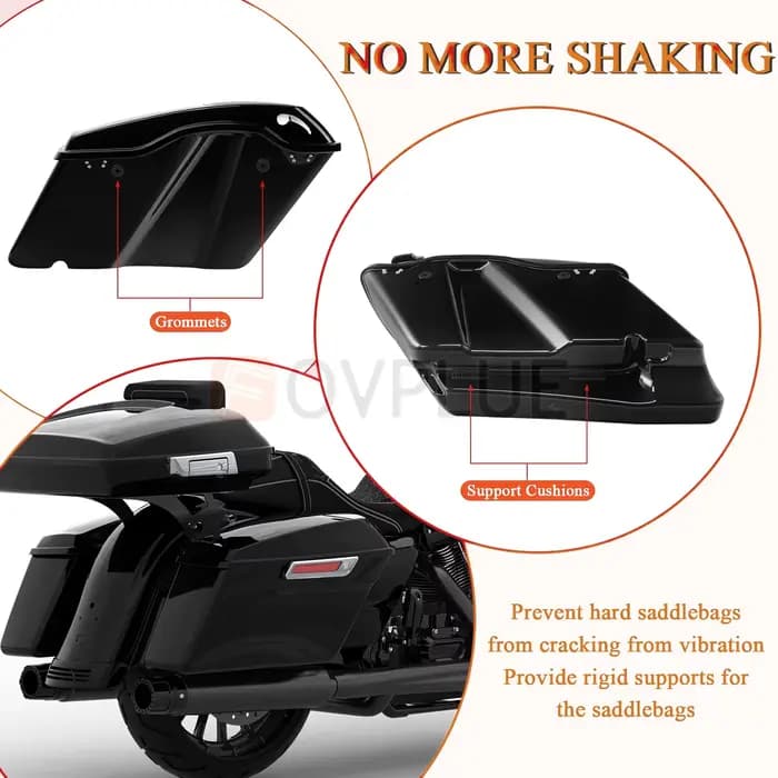 Accessoires pour moto Sac de selle Support en caoutchouc Grommets Kit de coussins pour Harley Touring Road King CVO