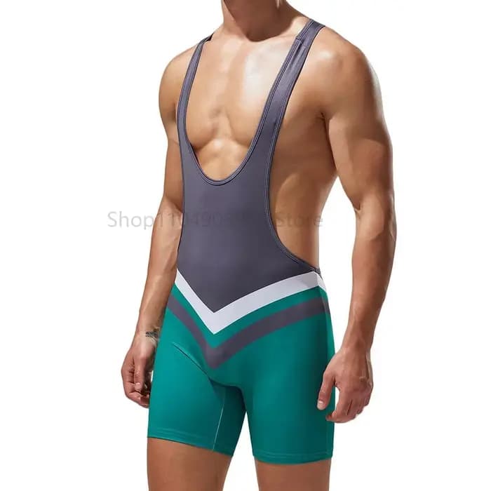 Hommes sous-vêtements gilet body lutte Singlet musculation combinaison Shorts gymnastique Fitness entraînement Sport réservoirs