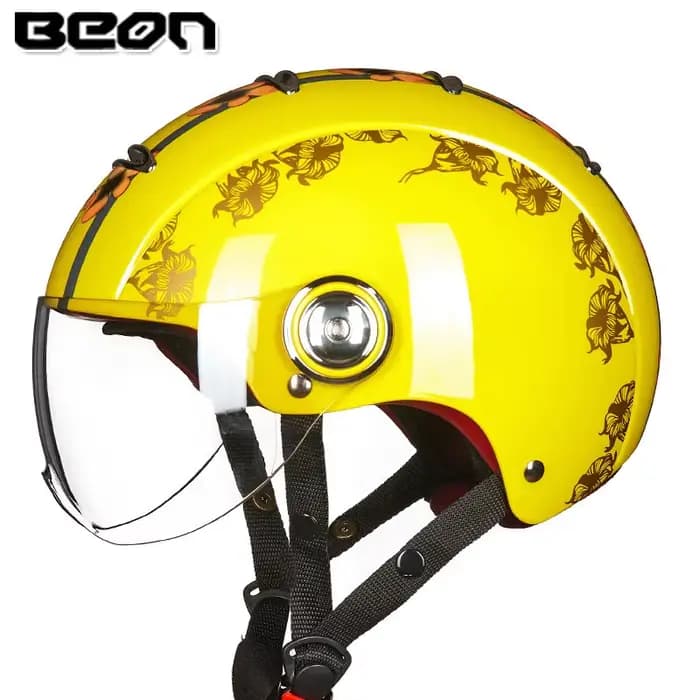 Casque de moto demi-face vintage BEON pour hommes et femmes
