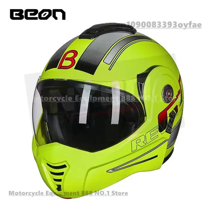 BEON moto arrière rabattable casque