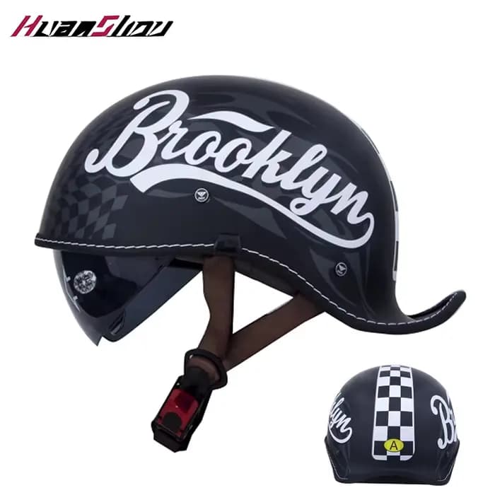 Casque Casco Moto demi-casque allemand classique