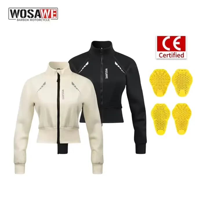 WOSAWE CE niveau 2 femmes veste de Moto hiver Sexy garder au chaud réfléchissant
