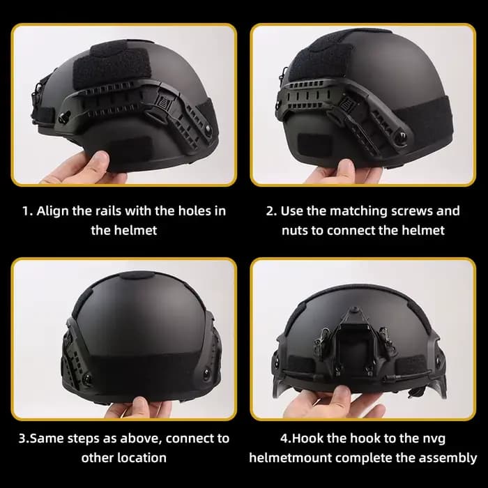 Rail de guidage latéral pour casque tactique MICH2000