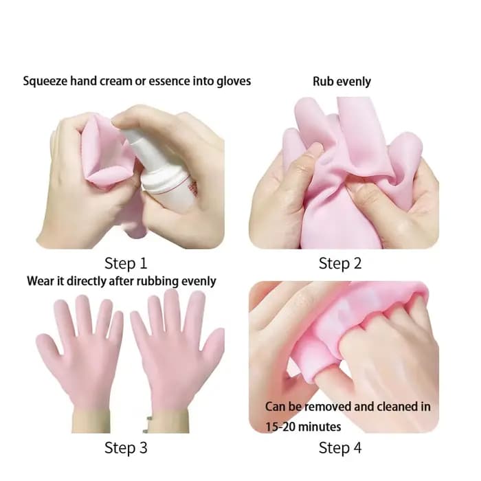 Une paire de gants hydratants pour éliminer les crevasses sèches, utilisez une crème pour les mains à l'essence pour soigner la peau, anti-fissures, spa à domicile