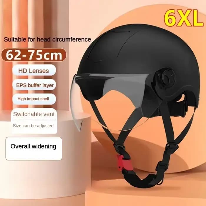 Demi-casque surdimensionné pour moto