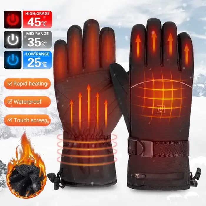 Chauffage Gants De Moto Étanche Motocross Guantes Gant Écran Tactile Chauffé