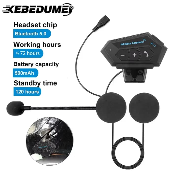 Casque de moto Bluetooth sans fil