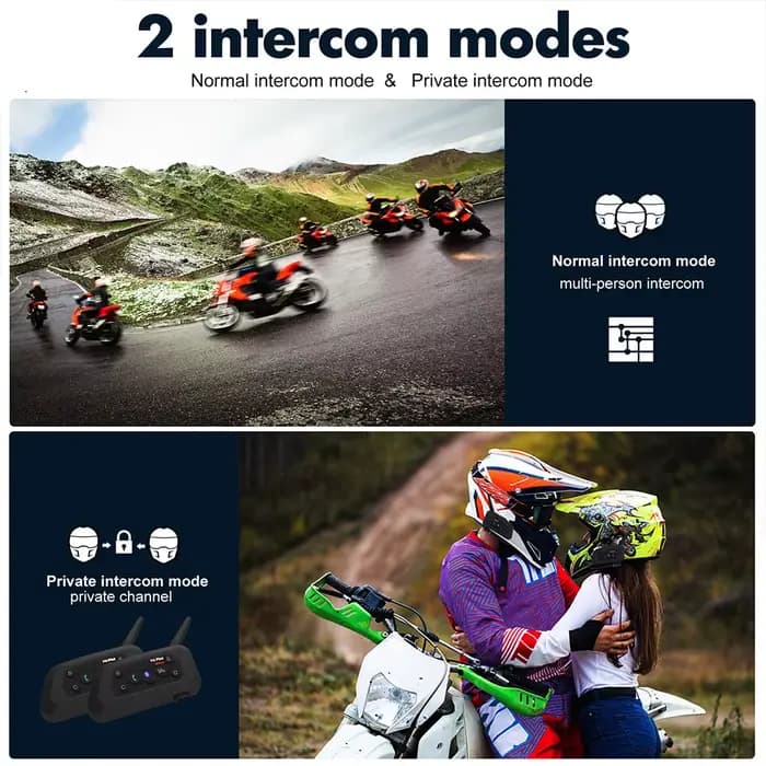 2025 nouveau V6 PLUS coureurs moto Interphone Bluetooth casque sans fil