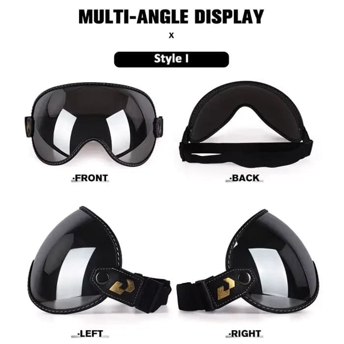 Demi-casque de moto rétro à visage ouvert