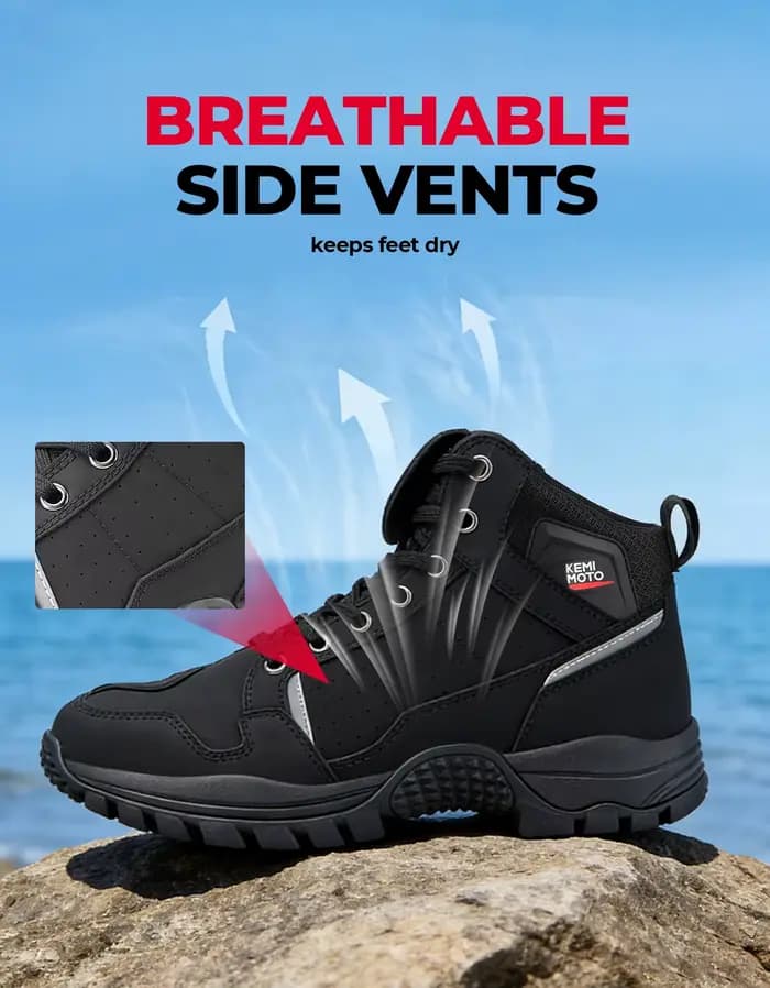 Chaussures de moto imperméables pour hommes
