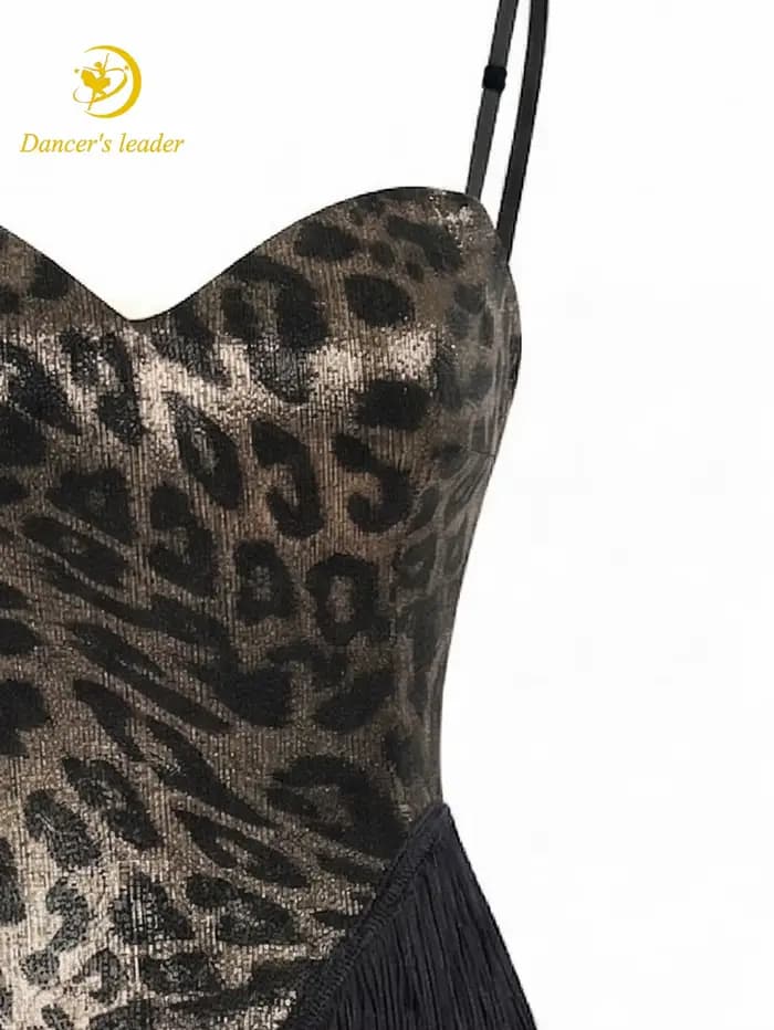Ensemble de danse latine haut de gamme noir pour femmes adultes et enfants, performance Samba, motif encre et dégradé, jupe asymétrique