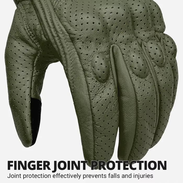 Nouveaux gants de moto rétro gants respirants en cuir véritable pour hommes et femmes gants de Scooter confortables toutes saisons