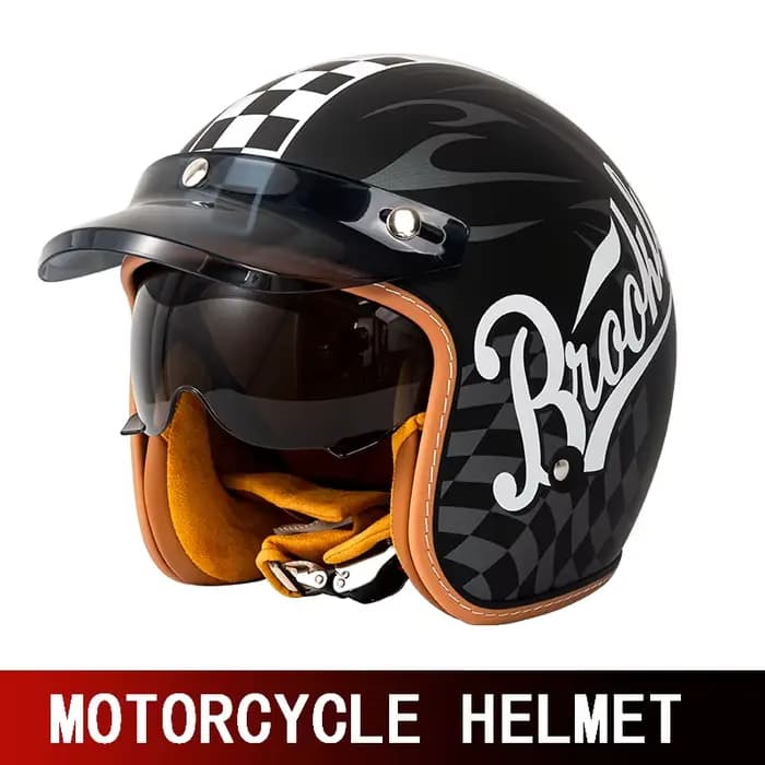 Nouveau casque de moto de croisière rétro pour hommes et femmes
