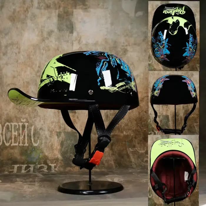 Casquette de Baseball casque de Moto demi-casque de tourisme de rue pour vélo Cruiser Chopper cyclomoteur Scooter