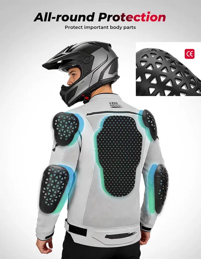 KEMIMOTO Veste de moto pour homme
