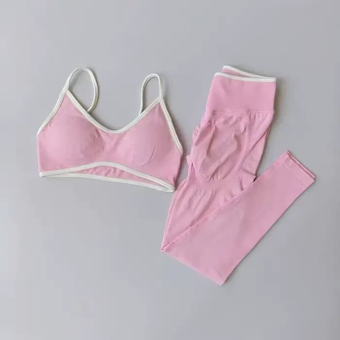 Costume de Fitness pour femmes, pantalon de sport en Patchwork de couleurs contrastées à bretelles, résistant aux chocs, amincissant, sensation nue à séchage rapide, vêtements de Yoga