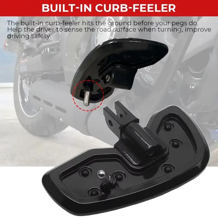 Repose-pieds noirs réglables pour Harley Softail Low Rider ST FXLRST 2022 – 2024