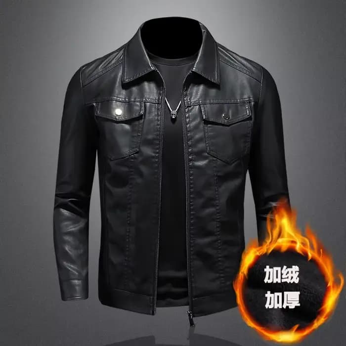 Veste en cuir pour moto pour homme