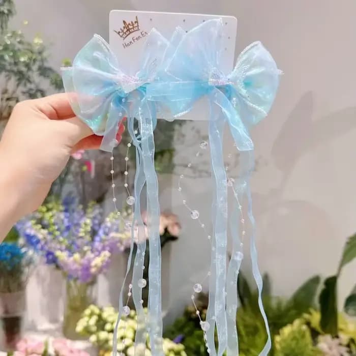 Bébé filles mignon sirène princesse perle gland arc front chaîne pince à cheveux enfants cheveux accessoires filles Super pince à cheveux TM04