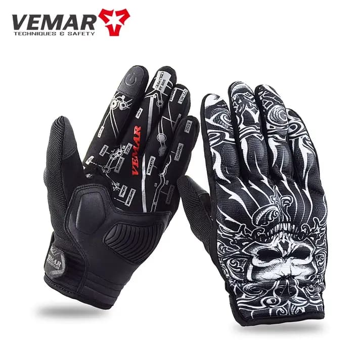 VEMAR doigt complet course moto gants luva motoqueiro guantes