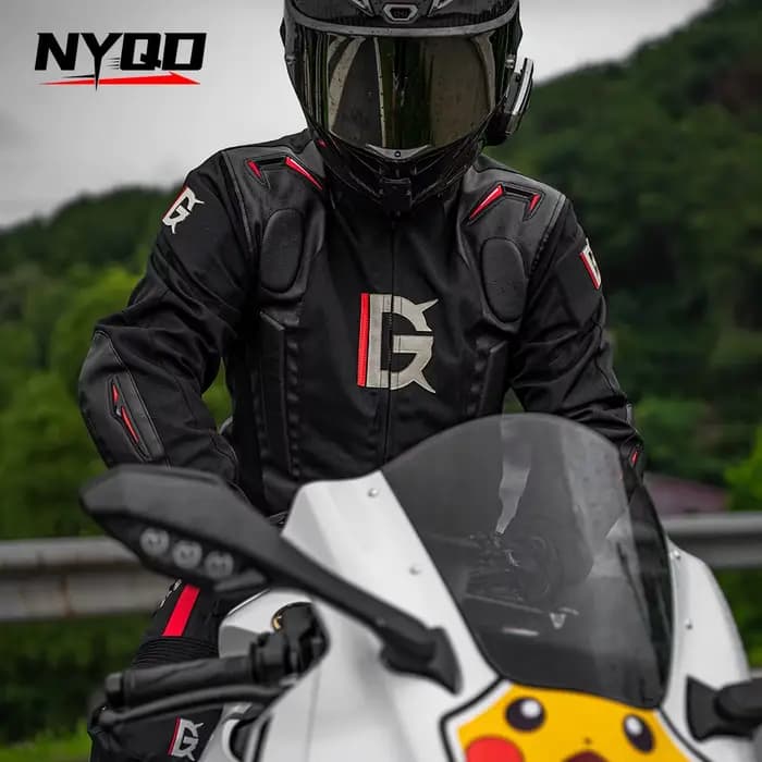 GHOST RACING hiver Moto veste en cuir Chaqueta