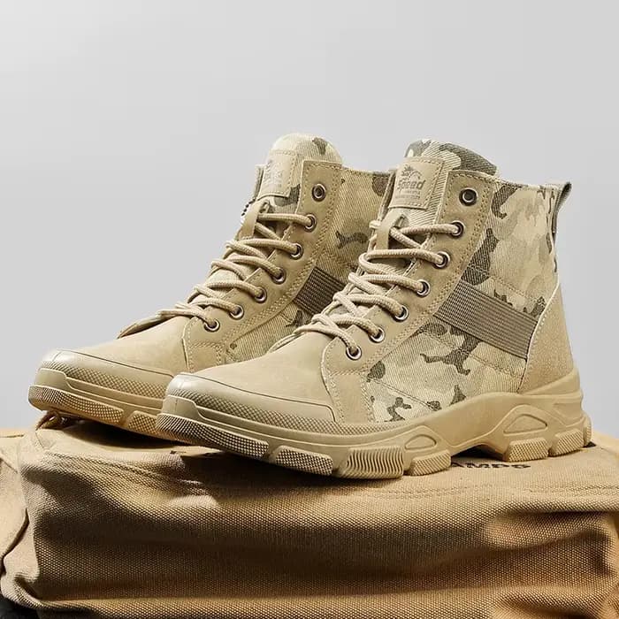 Bottes de combat montantes camouflage pour hommes
