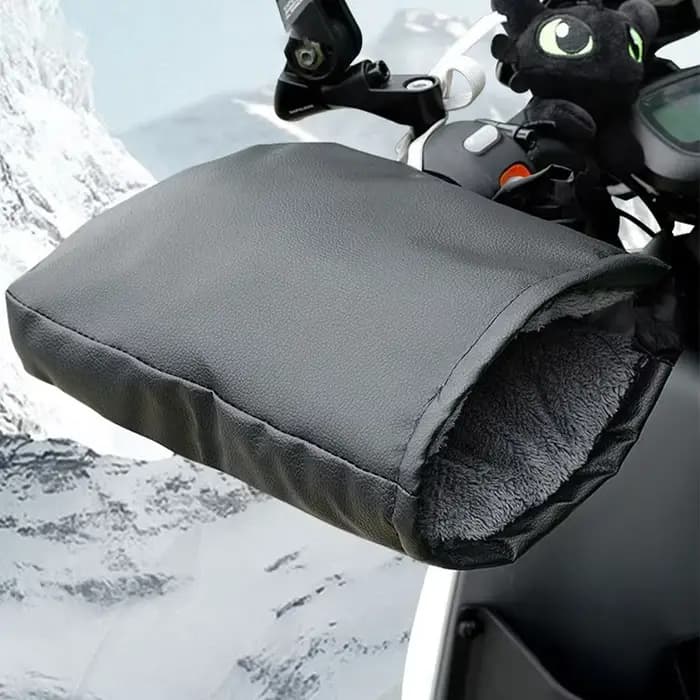 Manchons de guidon de moto en polaire d'hiver