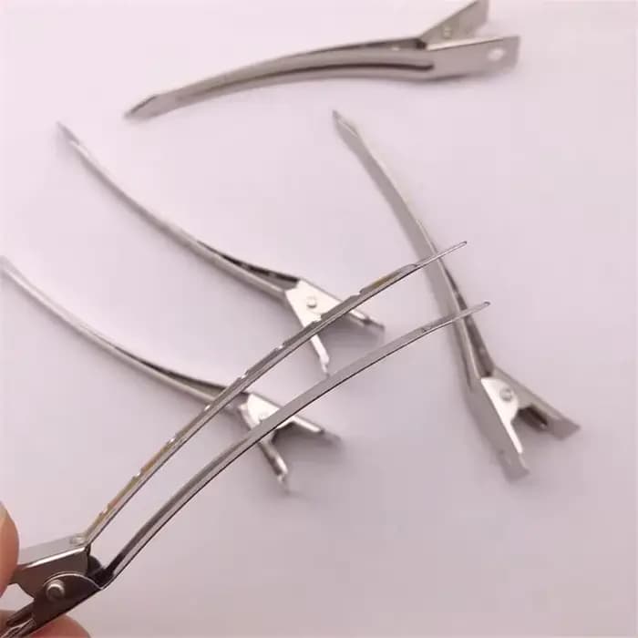 Pinces à cheveux en acier inoxydable pour salon professionnel, outils de coiffure, épingles à cheveux bricolage, barrettes, pinces, vêtements de sauna, accessoires, 10 pièces