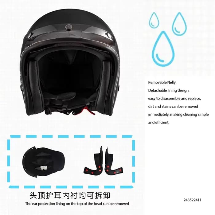 Casque de Moto à visage ouvert