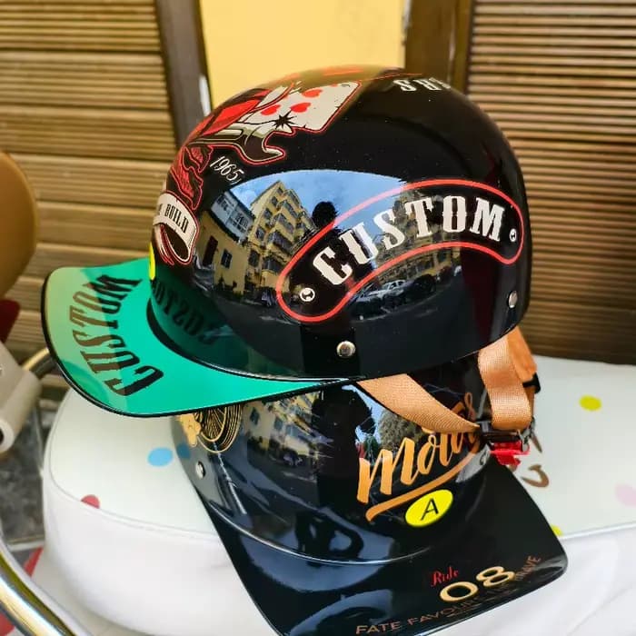 Casque de moto véhicule électrique Locomotive pour Harley rétro demi-casque quatre mers universel Casco de motocicleta