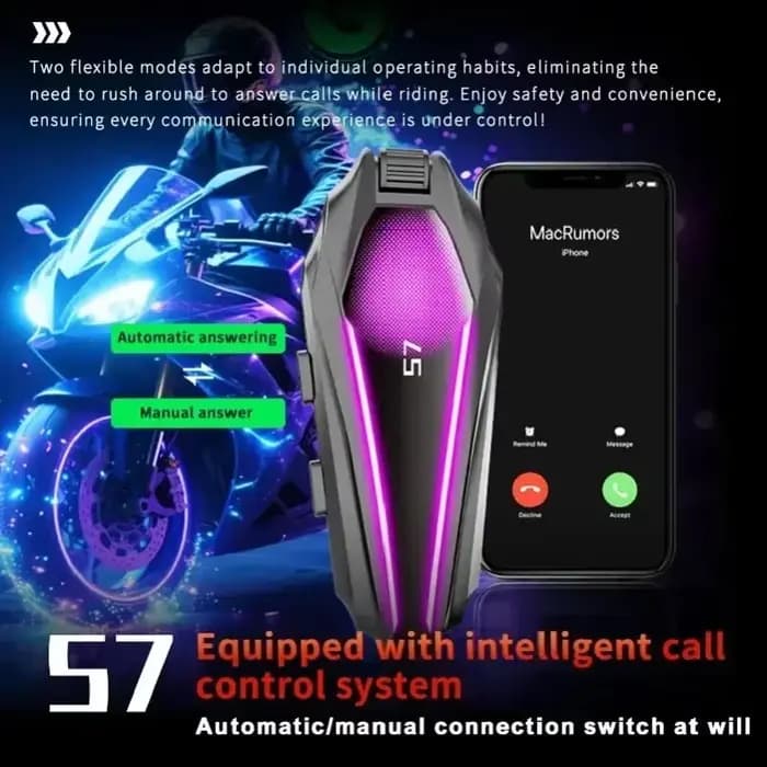 Casque Bluetooth pour moto S7