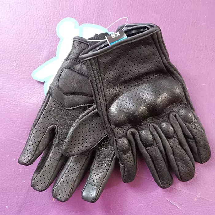 Gants de moto pour femmes XS S M cuir tactile véritable peau de chèvre