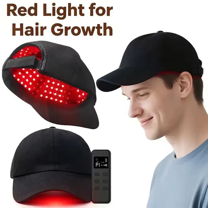 Casque de Croissance Capillaire Anti-Chute et Stimulant la Repousse, 142 LED, Dispositif de Thérapie par la Lumière pour la Repousse des Cheveux, Chapeau de Traitement Relaxant pour la Tête