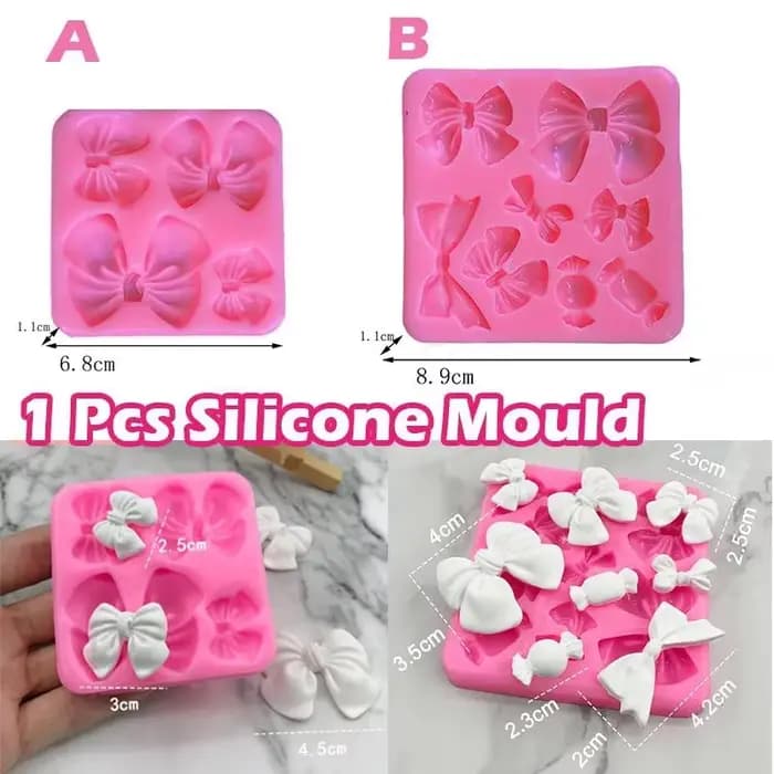 1 pièce d'outils de décoration de gâteaux, accessoires de pâtisserie et de cuisine, moule en résine en forme de nœud, moule en silicone