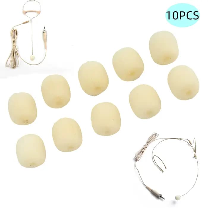 Lot de 10 éponges anti-vent pour microphone